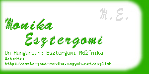 monika esztergomi business card